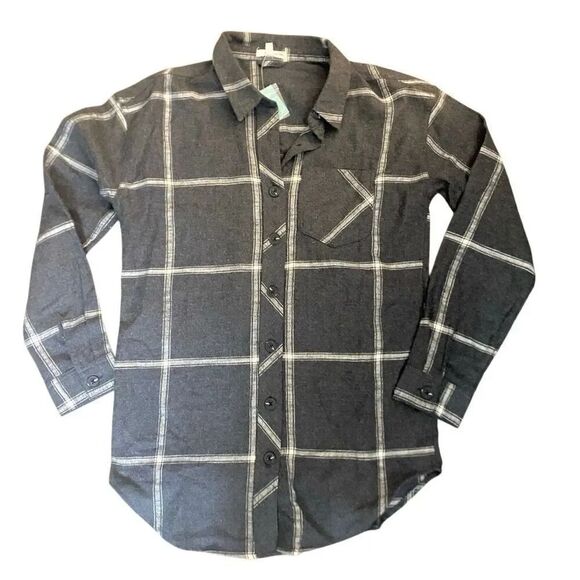 Maurices Tops - Maurices NwT gray button down flannel gray XS